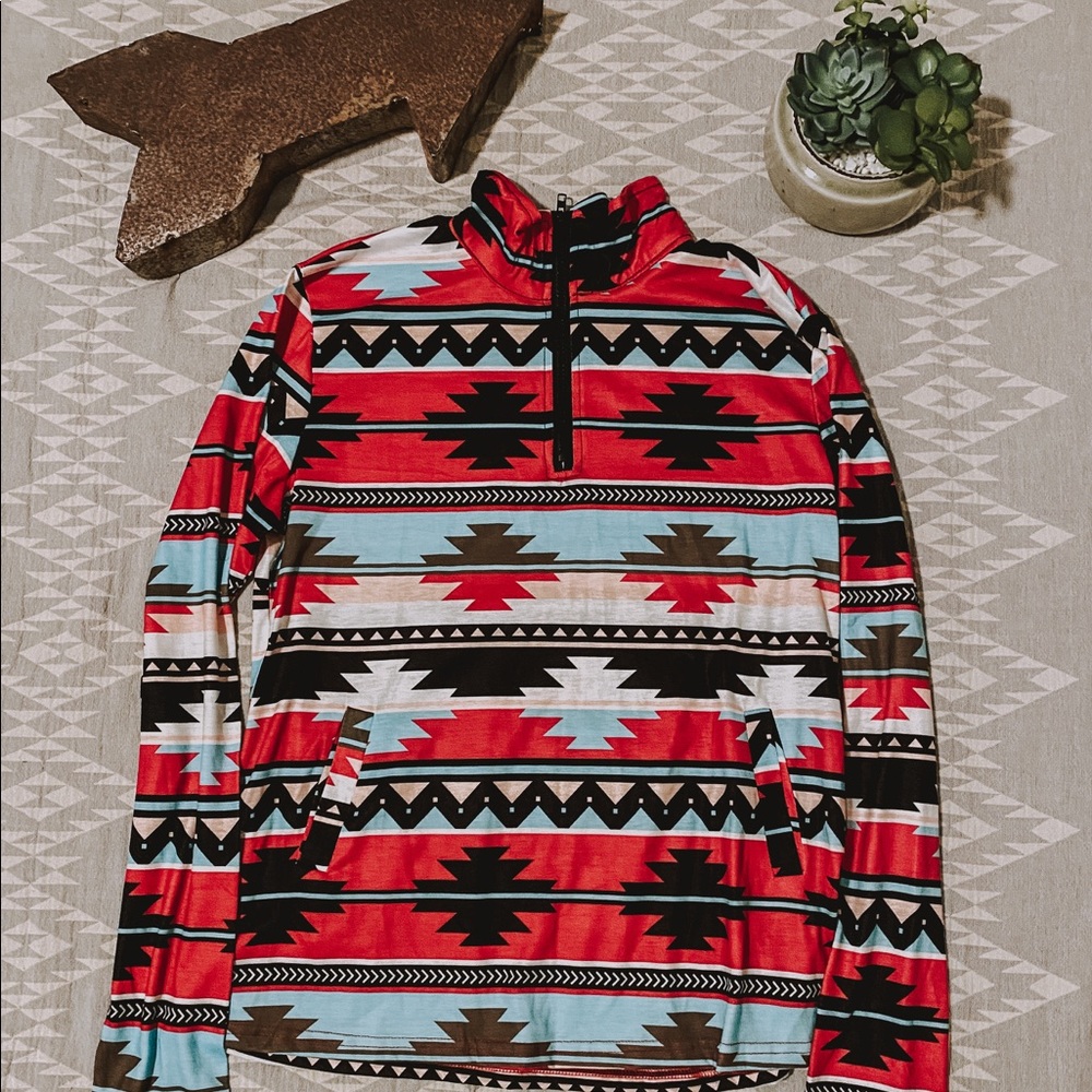 Aztec Half Zip Pullover